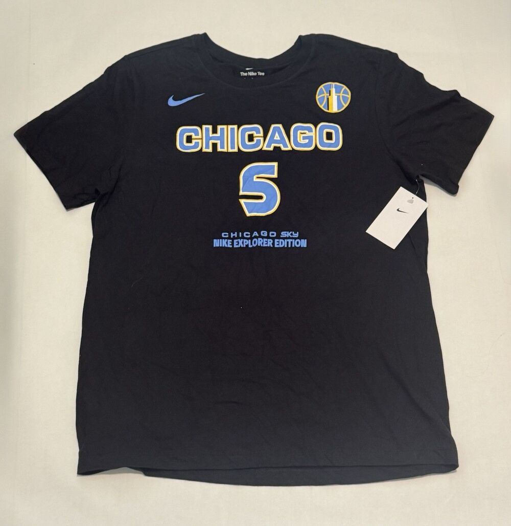 Nike WNBA Angel Reese Chicago Sky #5 Explorer Name & Number Tee Mens L NWT